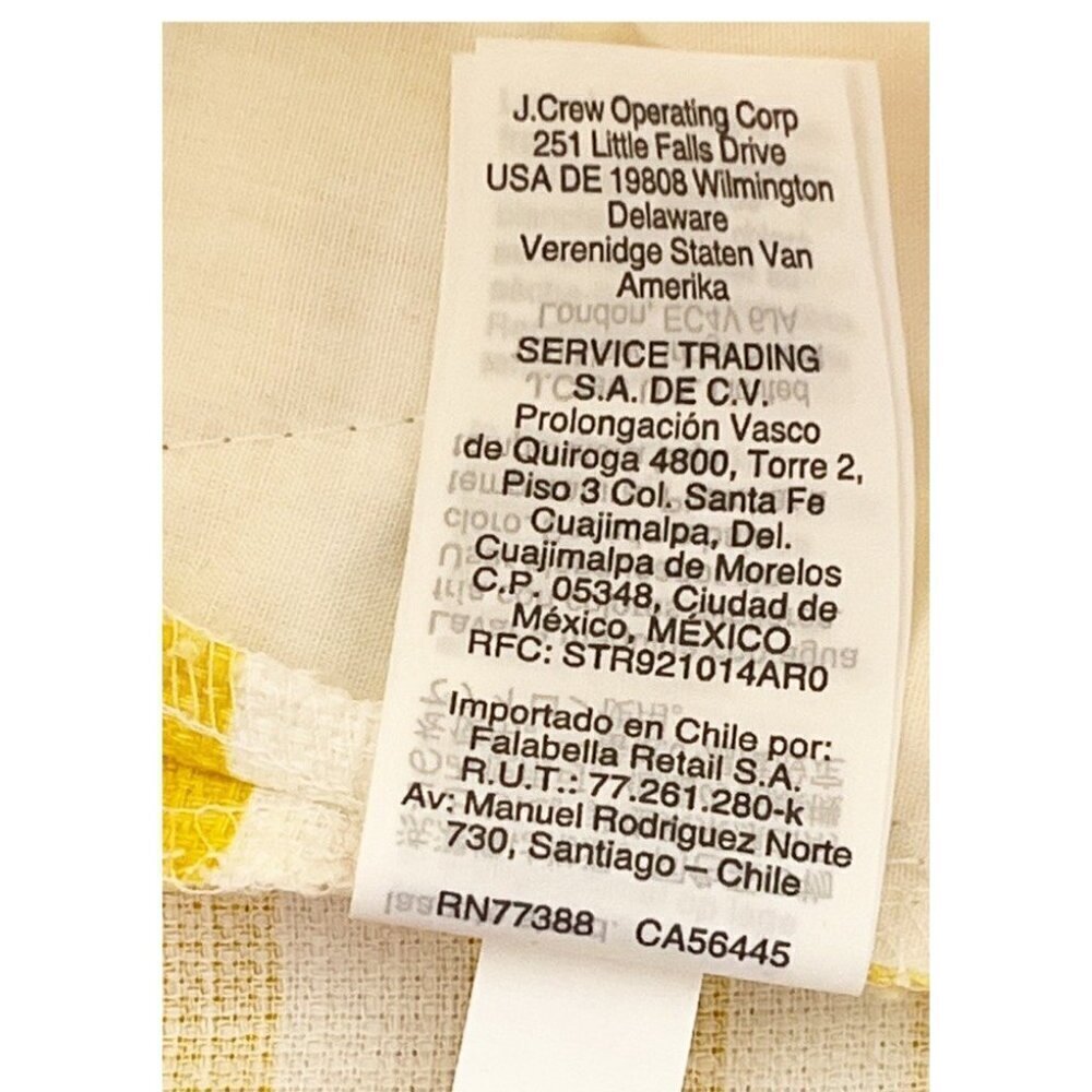 J. Crew Factory Women's Sz 10 Yellow & White Striped Basketweave Shorts NWT - Picture 7 of 9